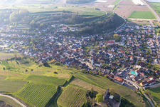 Oblique view of Lichteneck Castle in the district Hecklingen in Kenzingen in the state Baden-Wuerttemberg, Germany