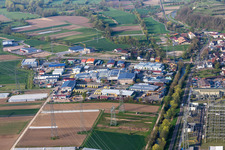 Aerial photograpy of Eichstetten am Kaiserstuhl in the state Baden-Wuerttemberg, Germany