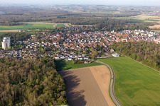 Aerial view of Umkirch in the state Baden-Wuerttemberg, Germany