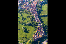Ludwigstr in Jockgrim in the state Rhineland-Palatinate, Germany viewn from the air