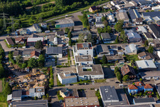 Aerial photograpy of Church Computer Center Foundation in the district Eggenstein in Eggenstein-Leopoldshafen in the state Baden-Wuerttemberg, Germany