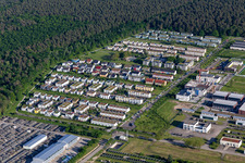 Outskirts residential " Abraham Lincoln Anlage " in Neureut in the state Baden-Wuerttemberg, Germany
