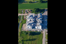 Construction site for the new building of a research building and office complex on street Wilhelm-Schickard-Strasse in the technology-park Karlsruhe in Karlsruhe in the state Baden-Wuerttemberg, Germany