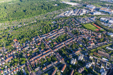 Emsstraße and TuS sports grounds Rintheim in the district Rintheim in Karlsruhe in the state Baden-Wuerttemberg, Germany