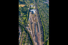 Marshalling yard in the district Beiertheim-Bulach in Karlsruhe in the state Baden-Wuerttemberg, Germany