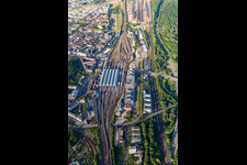 Main station Karlsruhe in the district Südweststadt in Karlsruhe in the state Baden-Wuerttemberg, Germany