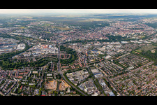 District Grünwinkel in Karlsruhe in the state Baden-Wuerttemberg, Germany from above