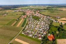Aerial photograpy of Insheim in the state Rhineland-Palatinate, Germany
