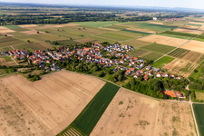 Aerial view of Kleinfischlingen in the state Rhineland-Palatinate, Germany