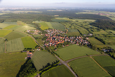 Aerial view of District Löffelsterz in Schonungen in the state Bavaria, Germany