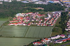 Oblique view of Sennfeld in the state Bavaria, Germany