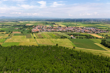 Minfeld in the state Rhineland-Palatinate, Germany viewn from the air