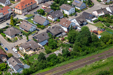 In the rose garden in Winden in the state Rhineland-Palatinate, Germany out of the air