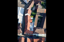Aerial photograpy of Sperbergasse in Großkarlbach in the state Rhineland-Palatinate, Germany