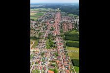 Kandel in the state Rhineland-Palatinate, Germany from the drone perspective