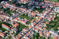 Town View of the streets and houses of the residential areas in Altlussheim in the state Baden-Wurttemberg