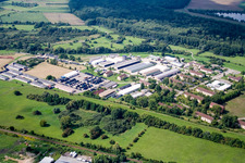 Aerial photograpy of Former Salm barracks in Philippsburg in the state Baden-Wuerttemberg, Germany
