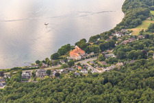 Aerial view of Vitalhotel Alter Meierhof in the district Ulstrupfeld in Glücksburg in the state Schleswig Holstein, Germany