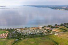 Aerial photograpy of Camping HOLNIS in the district Bockholm in Glücksburg in the state Schleswig Holstein, Germany