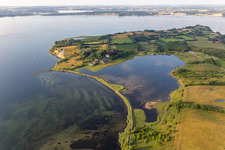 Dyked Little Noor in the district Holnis in Glücksburg in the state Schleswig Holstein, Germany