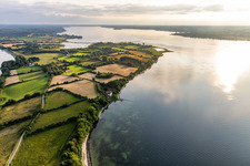 Aerial view of At the sailor's grave in the district Holnis in Glücksburg in the state Schleswig Holstein, Germany