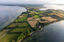 Aerial view of Peninsula Holnis in the district Holnis in Glücksburg in the state Schleswig Holstein, Germany
