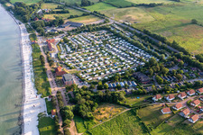 Aerial view of Camping HOLNIS, Ostseecamp Glücksburg - Holnis in the district Bockholm in Glücksburg in the state Schleswig Holstein, Germany