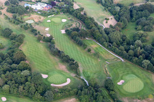 Drone recording of Förde Golf Club eV Glücksburg in the district Bockholm in Glücksburg in the state Schleswig Holstein, Germany