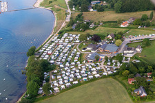 Bockholmwik campsite, Bock 19 restaurant, Bockholmwik marina in the district Rüde in Munkbrarup in the state Schleswig Holstein, Germany