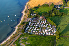 Campsite in the district Habernis in Steinberg in the state Schleswig Holstein, Germany