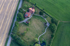 Aerial view of District Roikier in Steinbergkirche in the state Schleswig Holstein, Germany