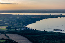 Aerial view of Flensburg Outer Fjord in the district Rüde in Bockholmwik in the state Schleswig Holstein, Germany