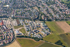 New development area Hochstetten Am Biegen in the district Hochstetten in Linkenheim-Hochstetten in the state Baden-Wuerttemberg, Germany