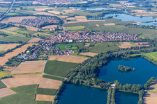 Neupotz in the state Rhineland-Palatinate, Germany from above