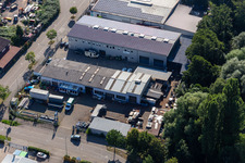 Aerial view of Frey Metal Construction in the district Minderslachen in Kandel in the state Rhineland-Palatinate, Germany
