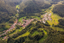 Oblique view of Bobenthal in the state Rhineland-Palatinate, Germany