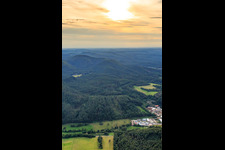 Palatinate Forest from the east in Dahn in the state Rhineland-Palatinate, Germany