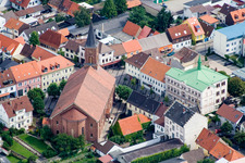 Church building of the St. Jodokus Church in the village of in the district Wiesental in Waghaeusel in the state Baden-Wurttemberg