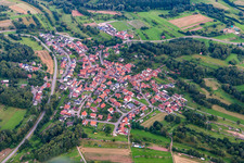 Aerial photograpy of Völkersweiler in the state Rhineland-Palatinate, Germany