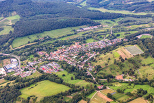 Aerial photograpy of District Queichhambach in Annweiler am Trifels in the state Rhineland-Palatinate, Germany