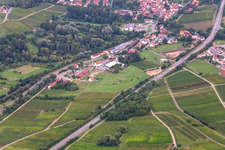Park with Statue of Liberty at the Weis car dealership in Albersweiler in the state Rhineland-Palatinate, Germany