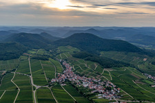 Aerial view of Ranschbach in the state Rhineland-Palatinate, Germany