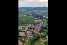 Drone image of District Klingen in Heuchelheim-Klingen in the state Rhineland-Palatinate, Germany