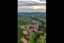 District Klingen in Heuchelheim-Klingen in the state Rhineland-Palatinate, Germany from the drone perspective
