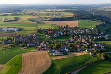 Aerial view of District Römlinsdorf in Alpirsbach in the state Baden-Wuerttemberg, Germany