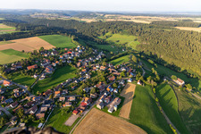 Aerial photograpy of District Römlinsdorf in Alpirsbach in the state Baden-Wuerttemberg, Germany