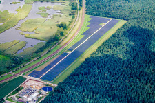Early open-air PV system in the district Oberhausen in Oberhausen-Rheinhausen in the state Baden-Wuerttemberg, Germany