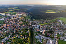 Aerial view of Loßburg in the state Baden-Wuerttemberg, Germany