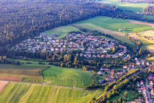 Aerial view of District Wittlensweiler in Freudenstadt in the state Baden-Wuerttemberg, Germany