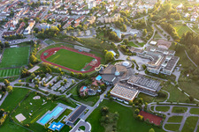 Swimming pool of the Panorama-Bad in Freudenstadt in the state Baden-Wuerttemberg, Germany